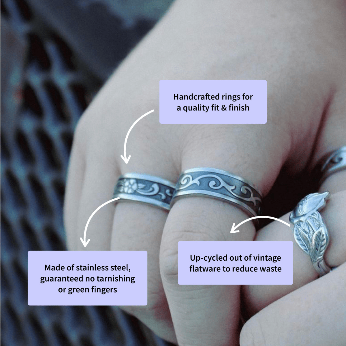 ApollosJewelry Gardenia Spoon Ring